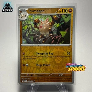 Primeape 099/191 Holograma Inverso Pokemon Juego de Cartas Coleccionables: SV Surging Sparks COMO NUEVO ENVIADO HOY - Imagen 1 de 2