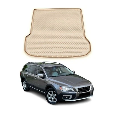 OMAC Cargo Mats Liner for Volvo XC70 2008-2016 Rear Trunk Waterproof TPE Beige - Image 1 of 4