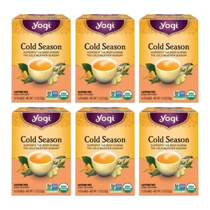 Yogi Tee Cold Season Tee - 16 Teebeutel pro Packung (6 Packungen) - Bio Respirato... - Bild 1 von 6