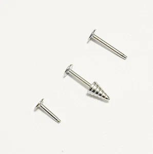316L Surgical Steel 16g 7 Layers 7mm SPIKE with 6, 8 & 10mm Length Labrets. - Picture 1 of 9