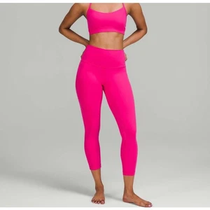 Lululemon Align High-Rise Crop 23" Sonic Pink Leggings Women's Size 6 - Picture 1 of 4