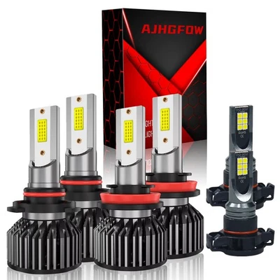 For GMC Canyon 2015-2022 6x High&Low Beam LED Headlight Fog Light Bulbs Kits - Image 1 of 4