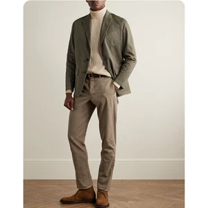 Sid Mashburn Butcher Sport Coat Jacket Mens 40 S Green Cotton Cashmere Portugal - Picture 1 of 9