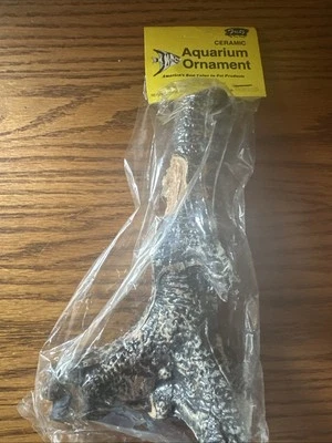 Adorno de tronco de cerámica vintage para acuario Foto 1 de 4