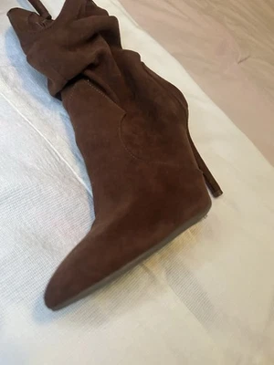 Jessica Simpson Vianne Botín Holgado Marrón Cremallera Punta Gatito Tacón 7M Foto 1 de 4