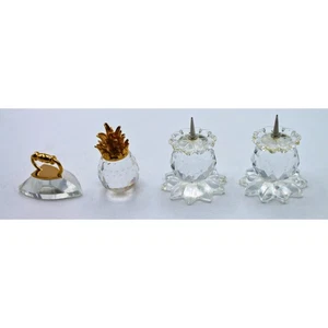 Lot of 4: Candleholders, Pineapple & Iron | Chipped - Picture 1 of 5