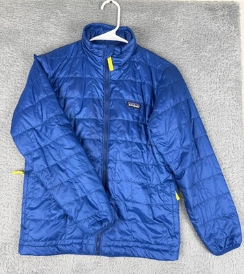 Chaqueta acolchada Patagonia niños talla 12 grande Nano Puff ladrillo azul juvenil ligera Foto 1 de 4