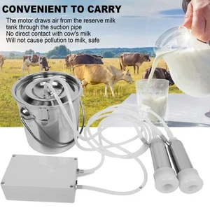 3L Elektrische Melkmaschine Portable Impulse Kuh Melkgerät Maschine 100 - 2 UB - Bild 1 von 24