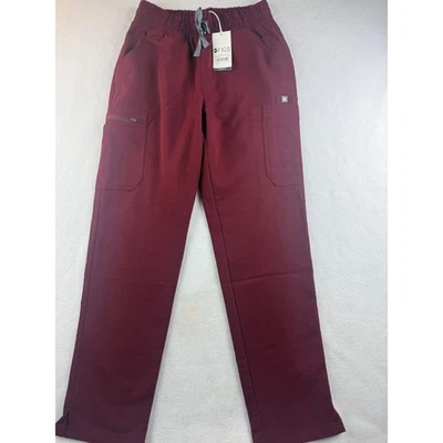 FIGS Yola High Waisted Petite Scrub Pants Burgundy Red XS New with Tags - Image 1 of 4