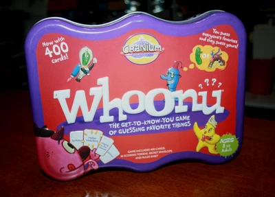 Cranium Whoonu Game Tin - Get to Know You Game of Guessing Favorite Thing - 2008 - Image 1 of 4