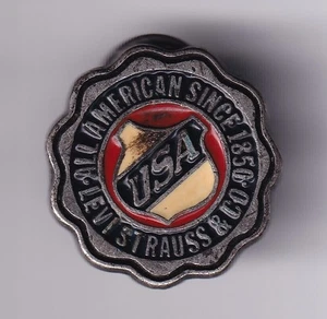 RARE PINS PIN'S .. MODE FASHION JEANS LEVI STRAUSS LEVIS LEVI'S USA ARGENT ~GB - Picture 1 of 1