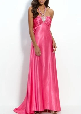 NWOT SEAN COLLECTION Halter Sequins Beaded Dress/Gown Pink  Size 4 - Image 1 of 4