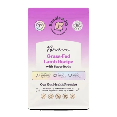 Alimento seco para perros con sabor a cordero alimentado con pasto para estómagos sensibles bolsa de 12 lb Foto 1 de 4