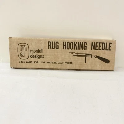 Vintage Montell Designs Rug Hooking Needle In Original Box With Instructions - Image 1 of 4