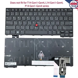 New US Non-Backlit Keyboard for Lenovo Thinkpad T14 Gen 5 L14 Gen 5 P14s Gen 5 - Picture 1 of 9