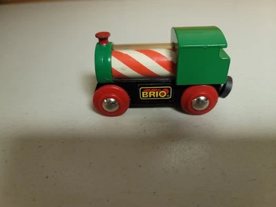 Bastón de caramelo tren caldera giratoria ferrocarril madera Brio muy buen estado Foto 1 de 4