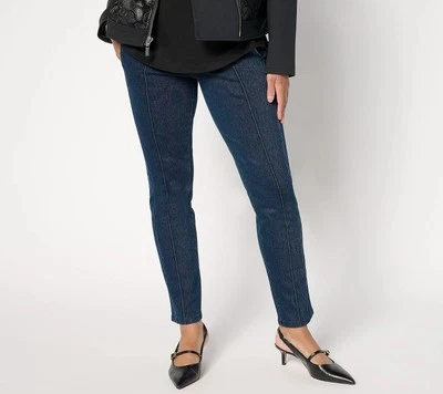 Wicked by Women with Control Prime Stretch Denim Petite Pant Size Small Blue NEW - Image 1 of 4