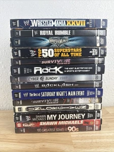 14 WWE WWF Wrestling DVDs Wrestlemania The Rock, 90s Stars, Shawn Michaels Mixed - Picture 1 of 7