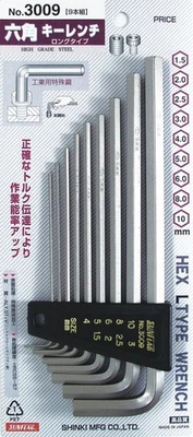 SUNFLAG Hex Key Wrench Set, Long, 9-Piece Set, No. 3009 - Image 1 of 2