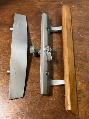 滑动庭院玻璃门把手,木质握把,非钥匙 – 4 英寸孔间距。 "C2" — 第 1/4 张图片