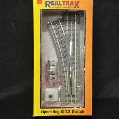 MTH 40-1020 REAL TRAX RIGHT HAND ELECTRIC 0 72 SWITCH NEW IN ORIGINAL BOX - Image 1 of 4