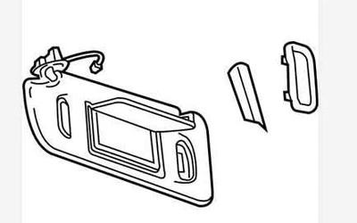 GRY LEFT SUN VISOR 23393314 2017-2022 CHEVROLET COLORADO Foto 1 de 4