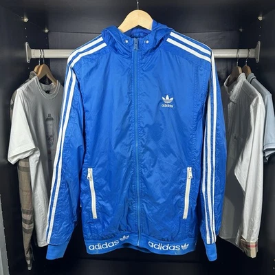 Vintage Adidas Firebird Track Jacket Mens M Blue Zip Top Original Trefoil Oasis - Image 1 of 4
