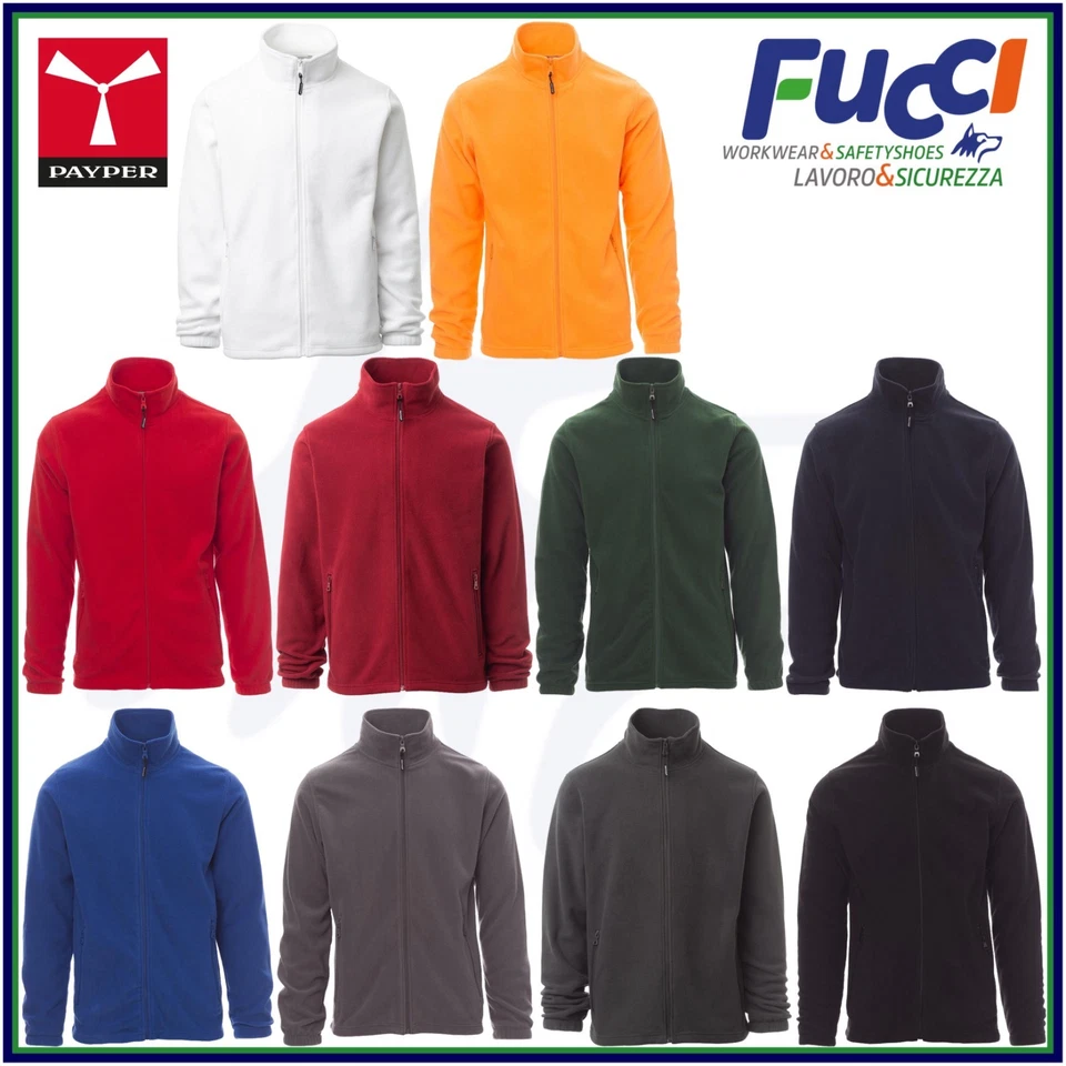 Payper NEPAL Felpa Pile Uomo Zip Intera Calda Invernale Trekking Lavoro