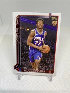 Baloncesto Topps 2025-26 radiocontrol novato VJ Edgecombe #203 Philadelphia 76ers - Imagen 1 de 2