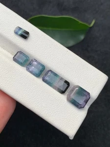 11.80-ct Bi-Color Tourmaline with Emearld Cut From Afghanistan - Picture 1 of 4