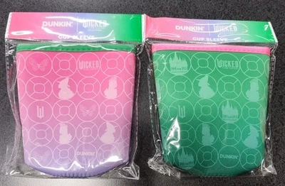 Dunkin x Wicked Cup Sleeves Set Pink & Green-Limited Edition Collab (ON HAND) - Image 1 of 4