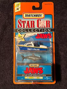 1998 Matchbox Star Car Collection Series 2 Jaws Amity Police Boat with Shark - Picture 1 of 2