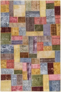 Patchwork Handgeknüpfter Perserteppich 309x204 cm-Orient,Carpet,Rug,Vintage,Neu - Picture 1 of 8