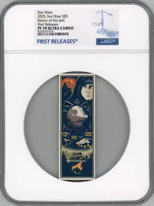 2025 Niue Star Wars Return of the Jedi 3 oz Silver Poster Coin NGC 70 FR - Picture 1 of 5