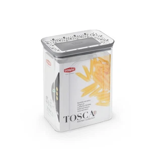 Barattolo Contenitore Rettangolare Ermetico Bianco Grigio 2200 cc - Foto 1 di 1