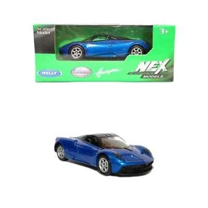 Welly 1/60 Pagani Hueyra Blue Voiture Miniature 1/64 - Foto 1 di 4