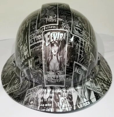 Sombrero duro de ala completa personalizado hidro sumergido ELVIRA BAD GIRLS OF HOLLYWOOD  Foto 1 de 4