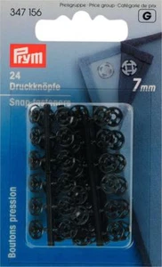 Annäh - Druckknöpfe 7 mm schwarz 24 Stück Prym 347156 zum annähen Kunststoff - Bild 1 von 1