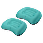 2Pcs Inflatable Pillow, 17 X 13" Ultralight Camping Travel Pillow, Teal Blue