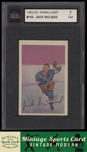 1952-53 Parkhurst - Jack McLeod - #102 New York Rangers KSA 7 - Picture 1 of 2