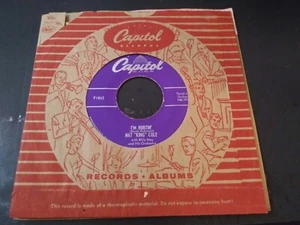 Nat "King" Cole – Walkin' VG+ Original 45RPM Capitol F-1863 Record 1951 R&B JAZZ - Picture 1 of 3