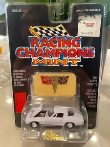 1996 Racing Champions Mint #41 Blanco 1963 Chevy Corvette - Imagen 1 de 2