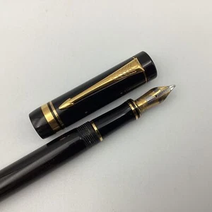 Parker Duofold International Fountain Pen 18k Gold Medium Nib (Z1) NS#8641 - Picture 1 of 7