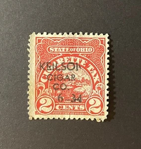 Ohio State Revenue #C2 - 2 cents Cig., Printed cancel Keilson Cigar Co. 6-34 - Picture 1 of 1