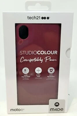 Tech21 Studio Colour Gel Case for Motorola Moto e6 - Plum Red - Image 1 of 3