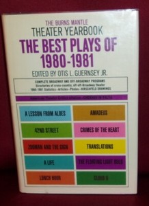 Guernsey BEST PLAYS OF 1980-1981 First Edition Fine Hardcover DJ Burns Mantle