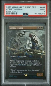 Compy Swarm Embossed The Lost Caverns of Ixalan: Jurassic World PSA 9 MTG - Picture 1 of 2