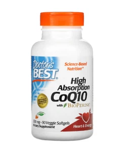 Doctor's Best Alta Absorción CoQ10 con BioPerine 300 mg 90 cápsulas vegetales - Imagen 1 de 2