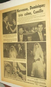 1958 ARTICLE ORIGINAL-LE MARIAGE DE DOMINIQUE MICHEL AVEC 16 ILLUSTRATIONS - Picture 1 of 1