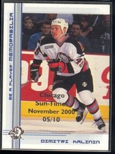 2000/01 Be A Player Chicago Sun Time Show Stamp #/10 Dimitri Kalinin BLUE RARE!